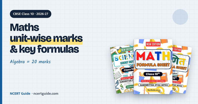 CBSE Class 10 Maths 2026-27: Unit-wise Marks and the Formulas to Revise First