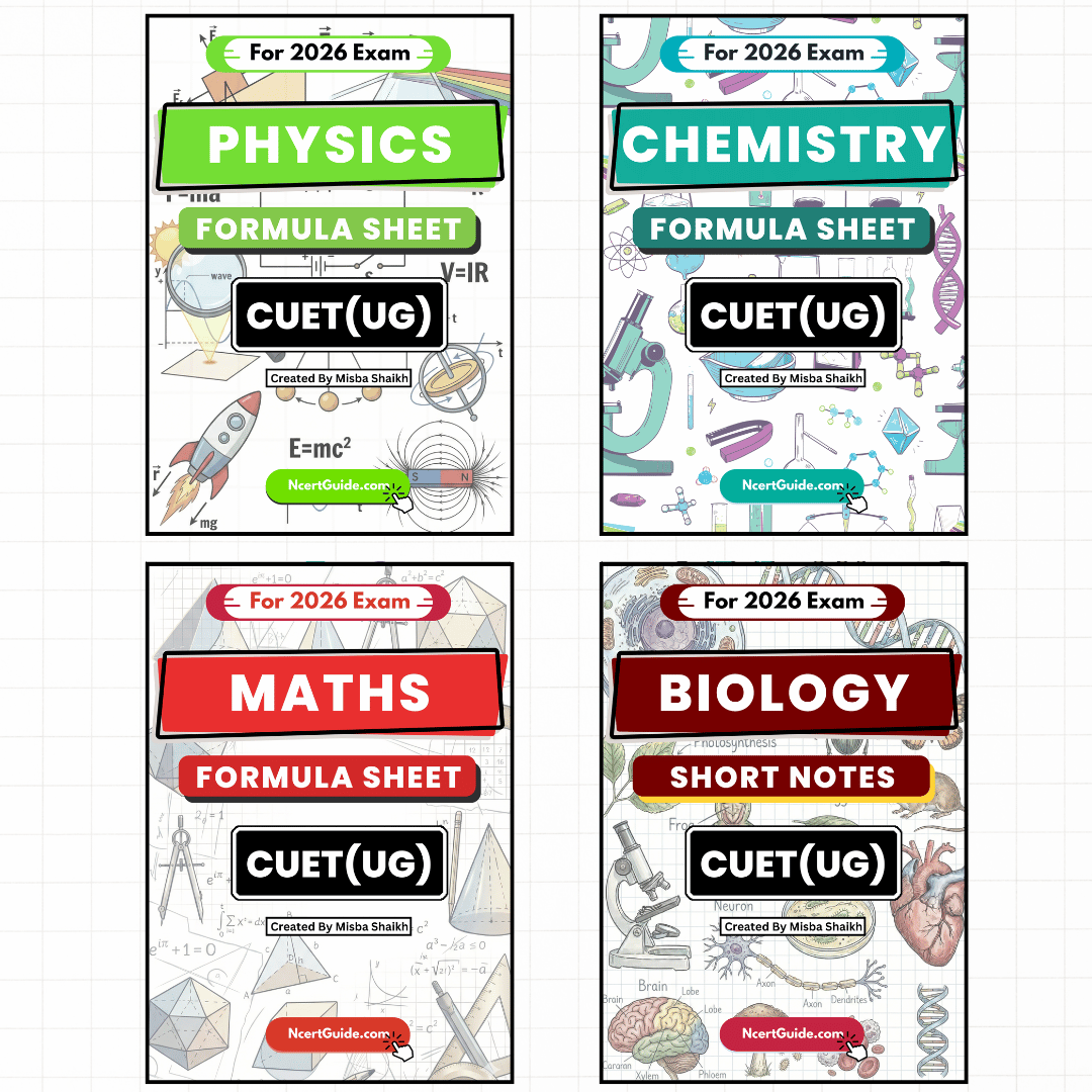 CUET Physics Formula Sheet 2026 | Digital eBook (PDF)