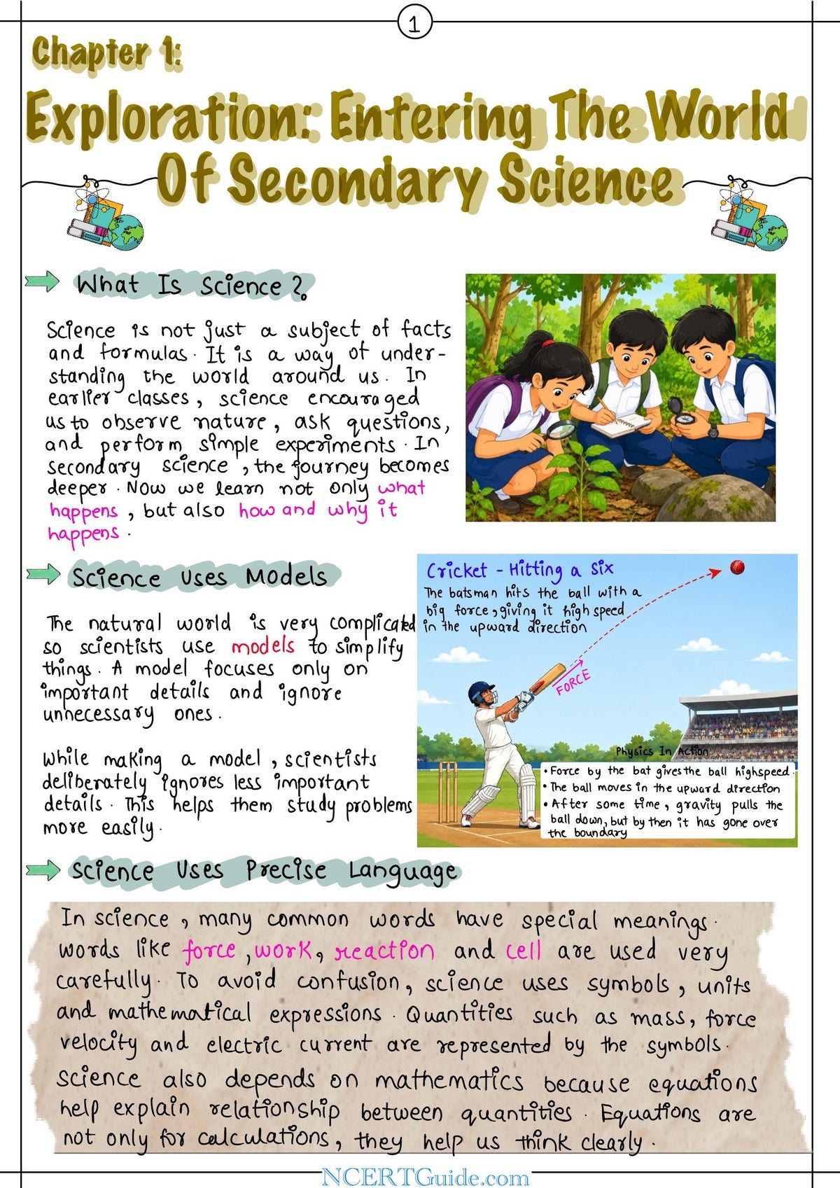 Class 9 Science Short Notes 2026-27