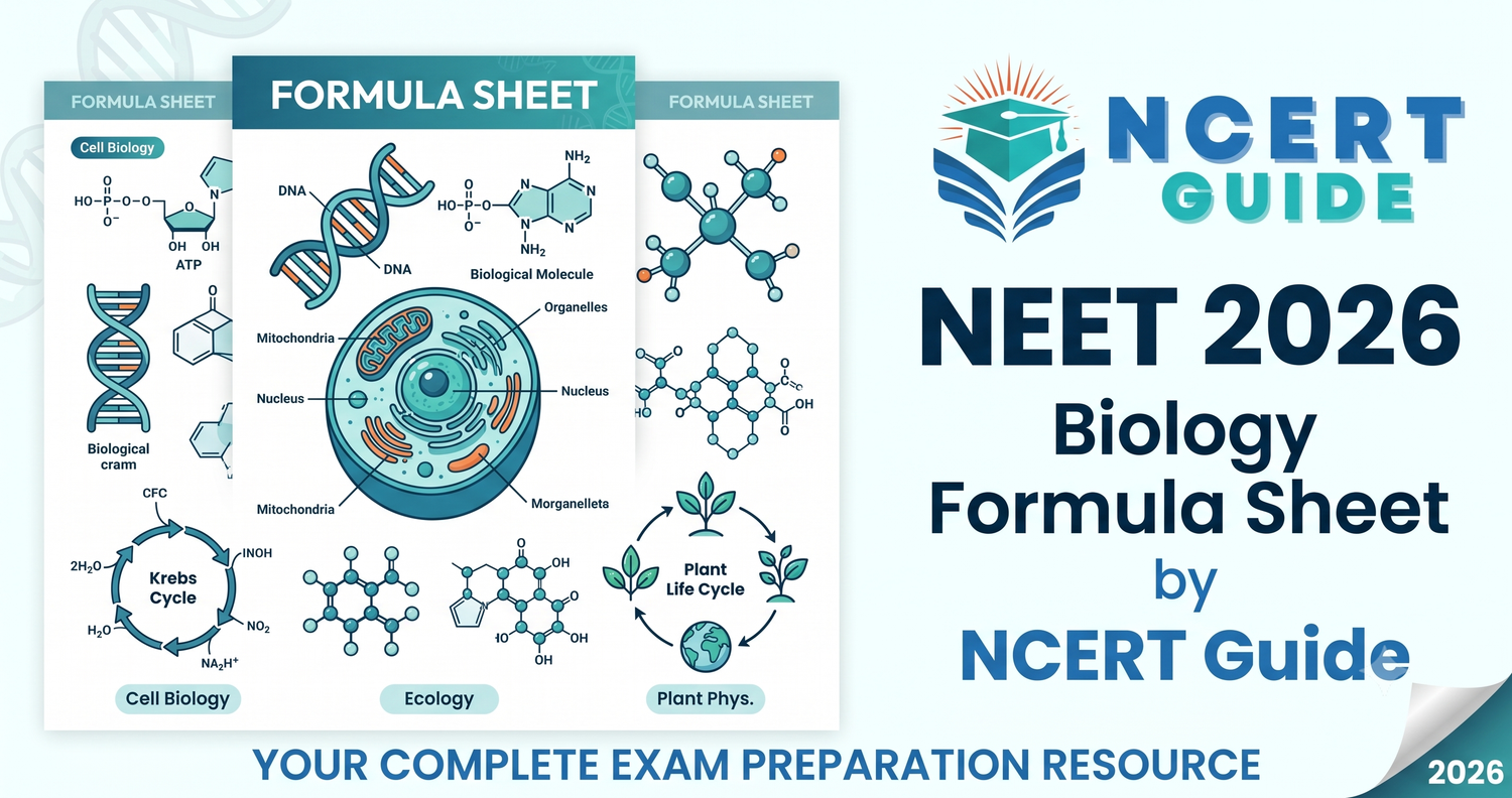 Biology Formula Sheet for NEET 2026 by NCERT Guide - Ncert Guide