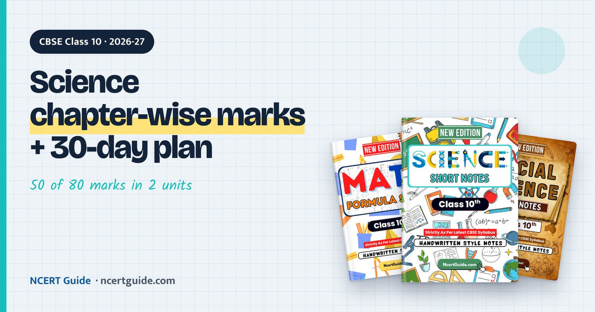 CBSE Class 10 Science 2026-27: Chapter-wise Marks and a 30-Day Revision Plan