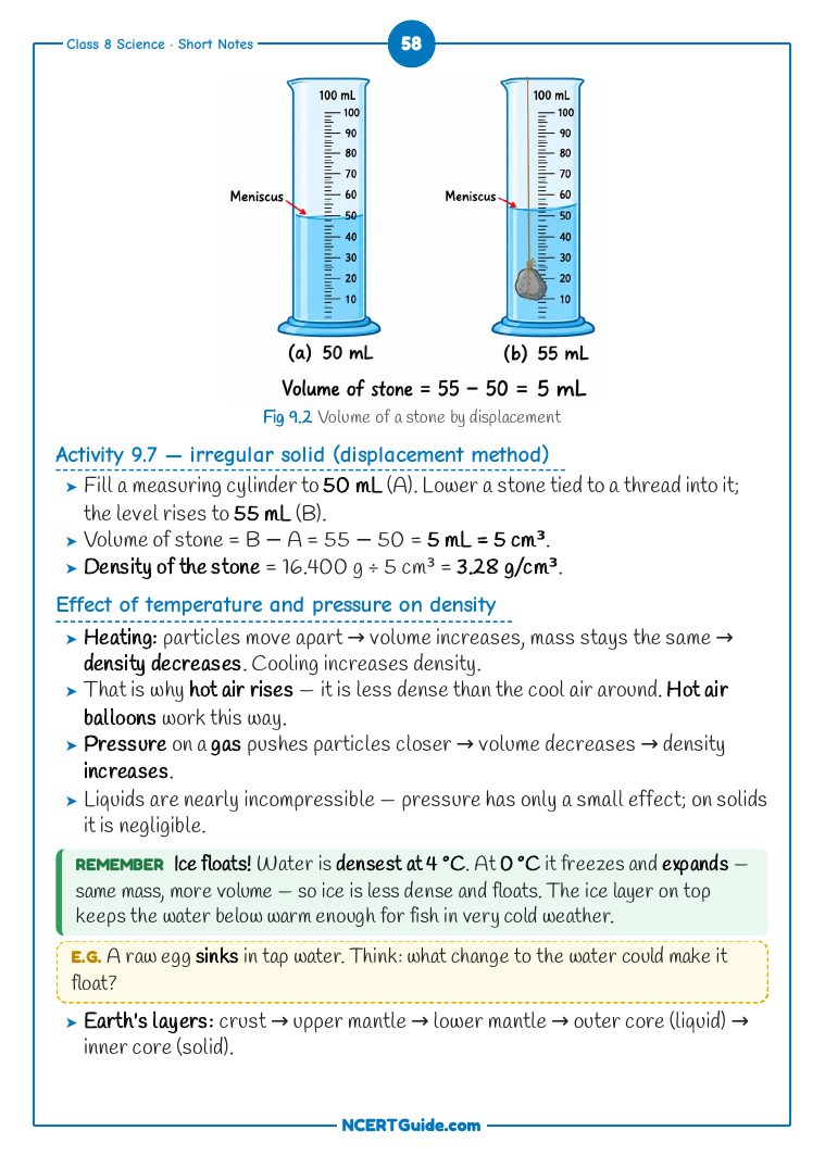 Class 8 Science (Curiosity) Chapter 9: The Amazing World of Solutes, Solvents and Solutions – real page from the NCERT Guide book