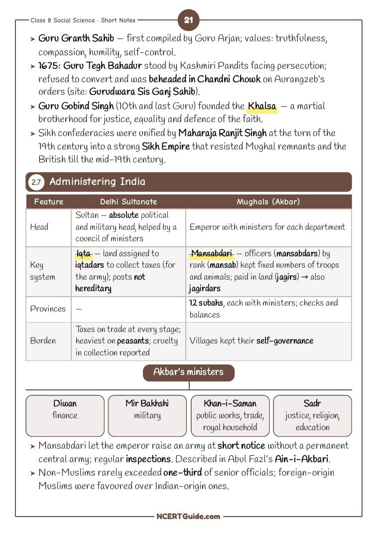 Class 8 Social Science (Exploring Society Part 1) Chapter 2: Reshaping India’s Political Map – real page from the NCERT Guide book