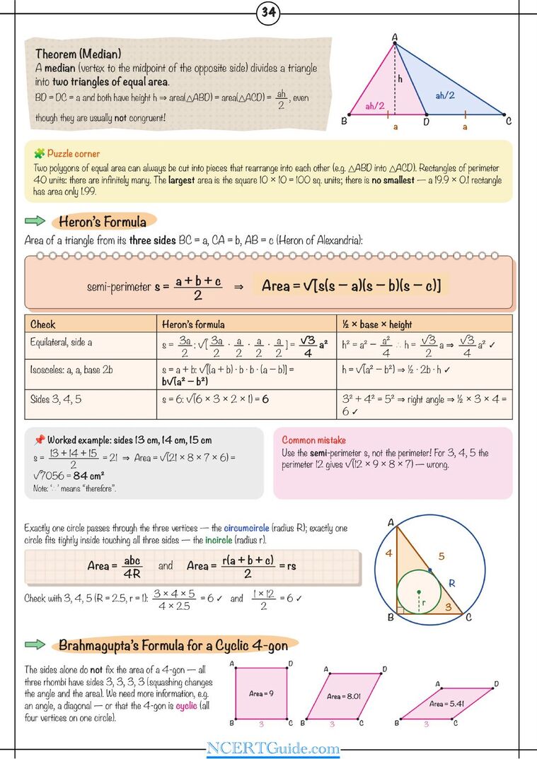 Class 9 Maths (Ganita Manjari) Chapter 6: Measuring Space: Perimeter and Area – real page from the NCERT Guide book