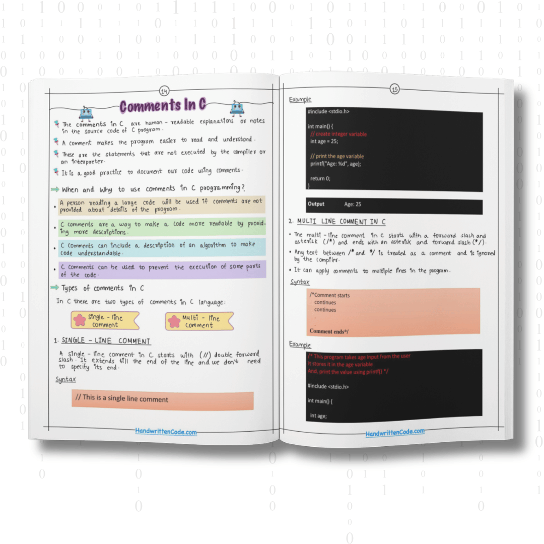 C Simplified Handwritten Notes