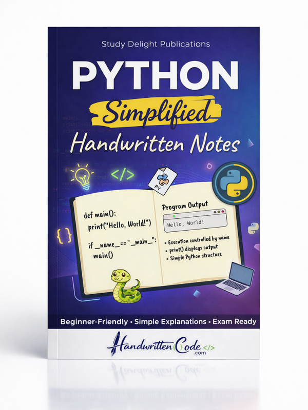 Python Simplified Handwritten Notes