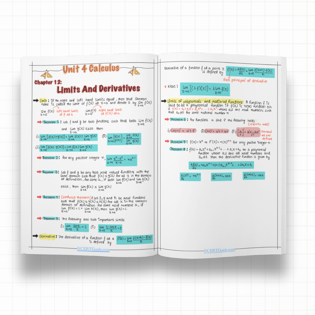 Class 11 Maths Formula Sheet 2026-27