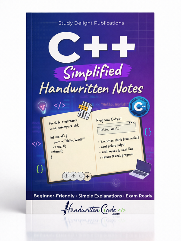 C++ Simplified Handwritten Notes