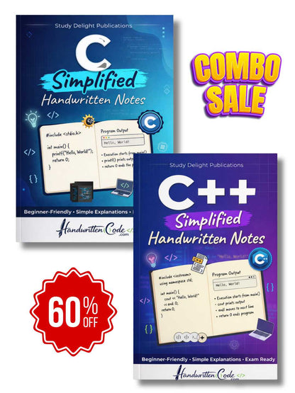 C++ Simplified Handwritten Notes