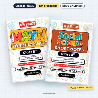 Class 8 Maths Formula Sheet 2026-27 – Maths + Social Science set