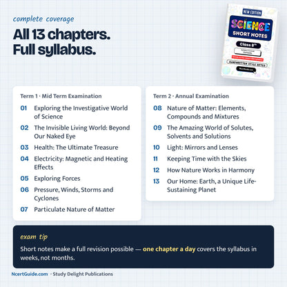 Class 8 Science Short Notes 2026-27 – all chapters