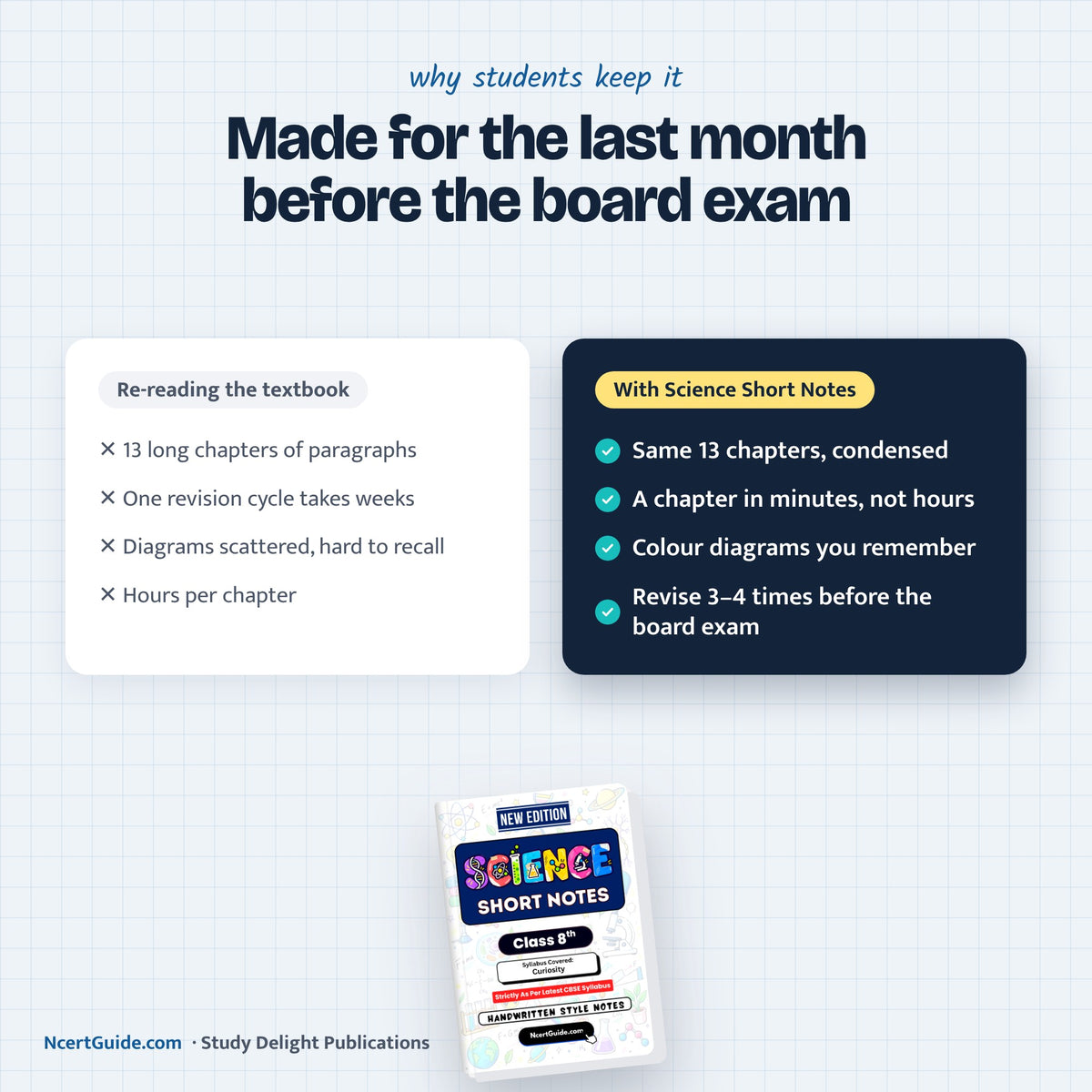 Class 8 Science Short Notes 2026-27 – textbook vs short notes