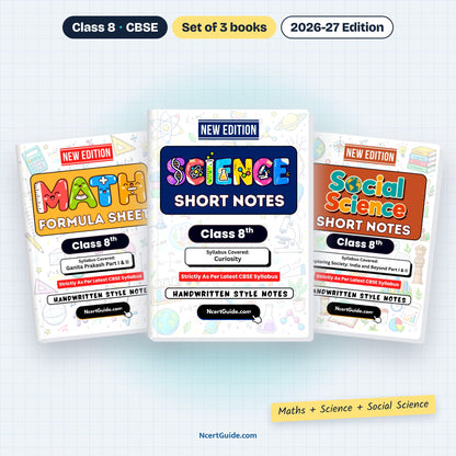 Class 8 Social Science Short Notes 2026-27 – Maths + Science + Social Science set