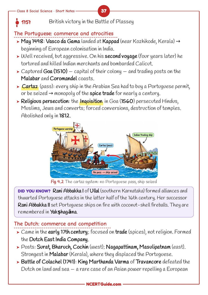 Class 8 Social Science Short Notes 2026-27 – inside page 3