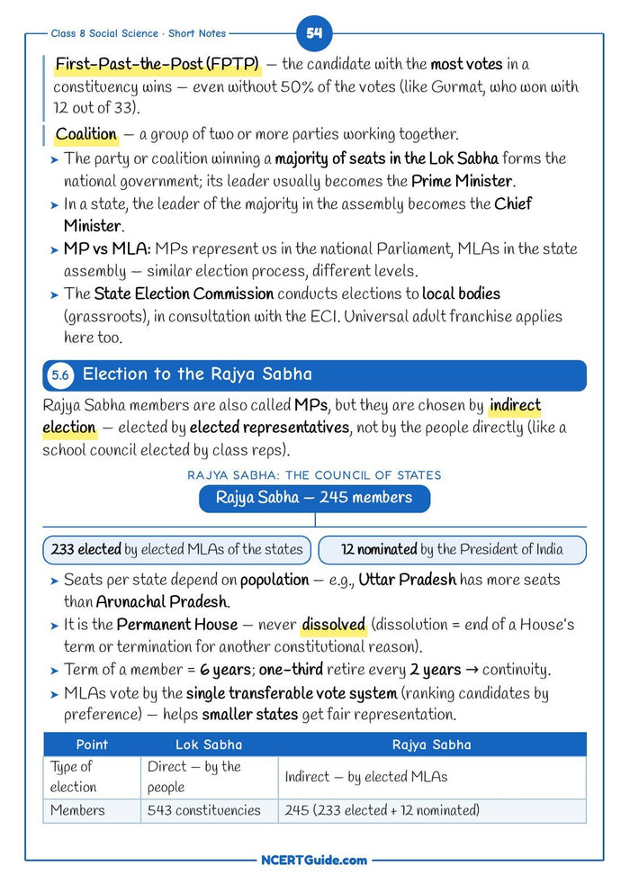 Class 8 Social Science Short Notes 2026-27 – inside page 4