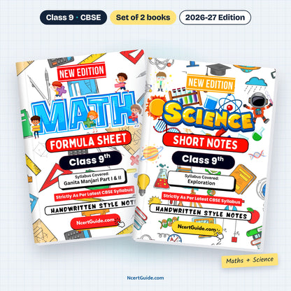 Class 9 Maths Formula Sheet 2026-27 – Maths + Science set