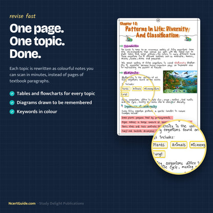Class 9 Science Short Notes 2026-27 – one page one topic sample