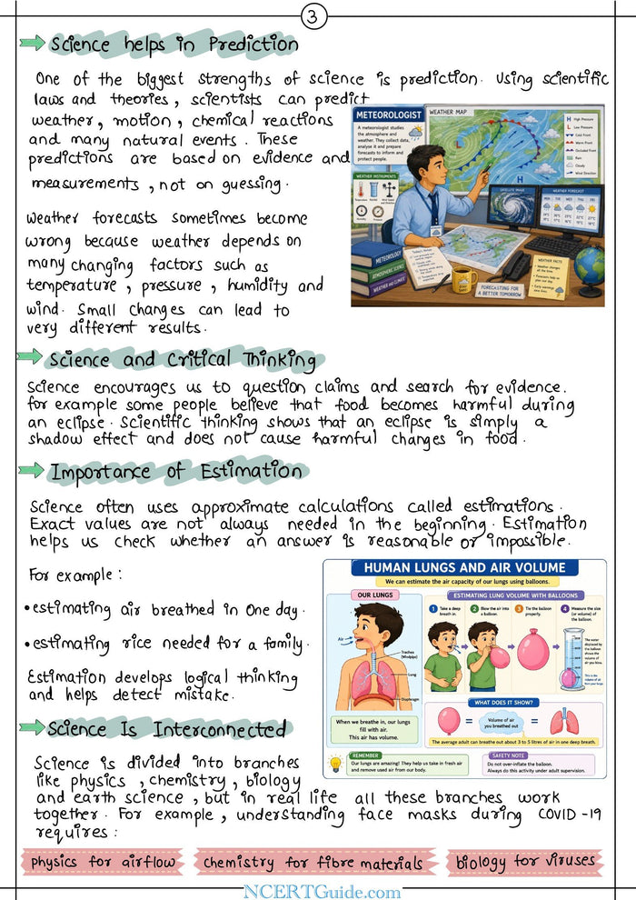Class 9 Science Short Notes 2026-27 – inside page 3