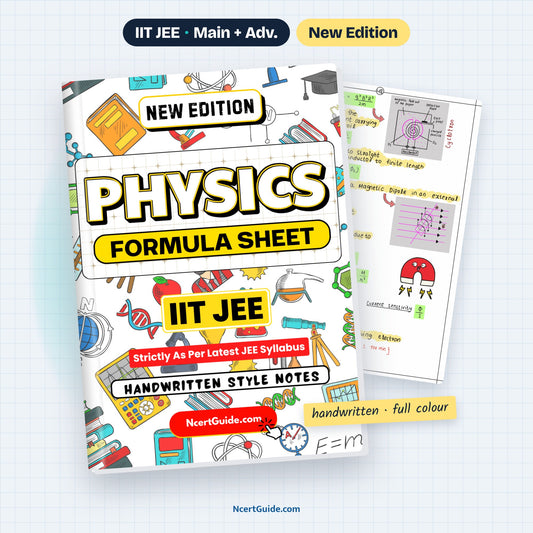 IIT JEE Physics Formula Sheet – book cover with inside page