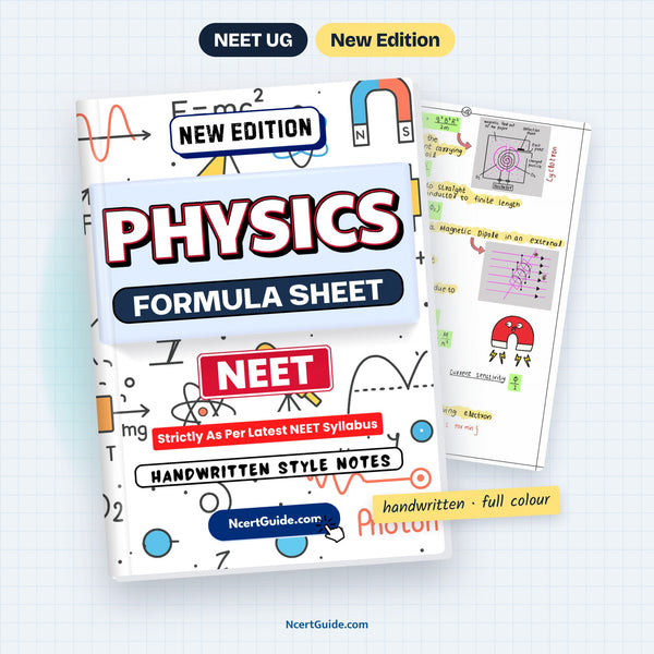 NEET Physics Formula Sheet – book cover with inside page