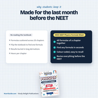 NEET Physics Formula Sheet – textbook vs short notes