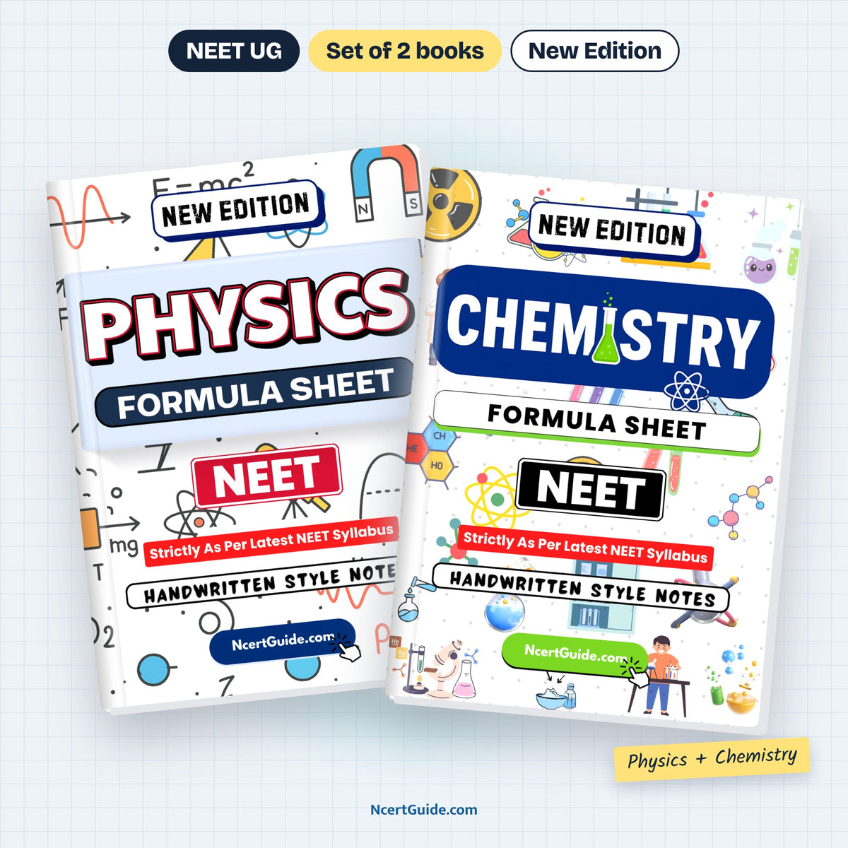 NEET Physics Formula Sheet – Physics + Chemistry set