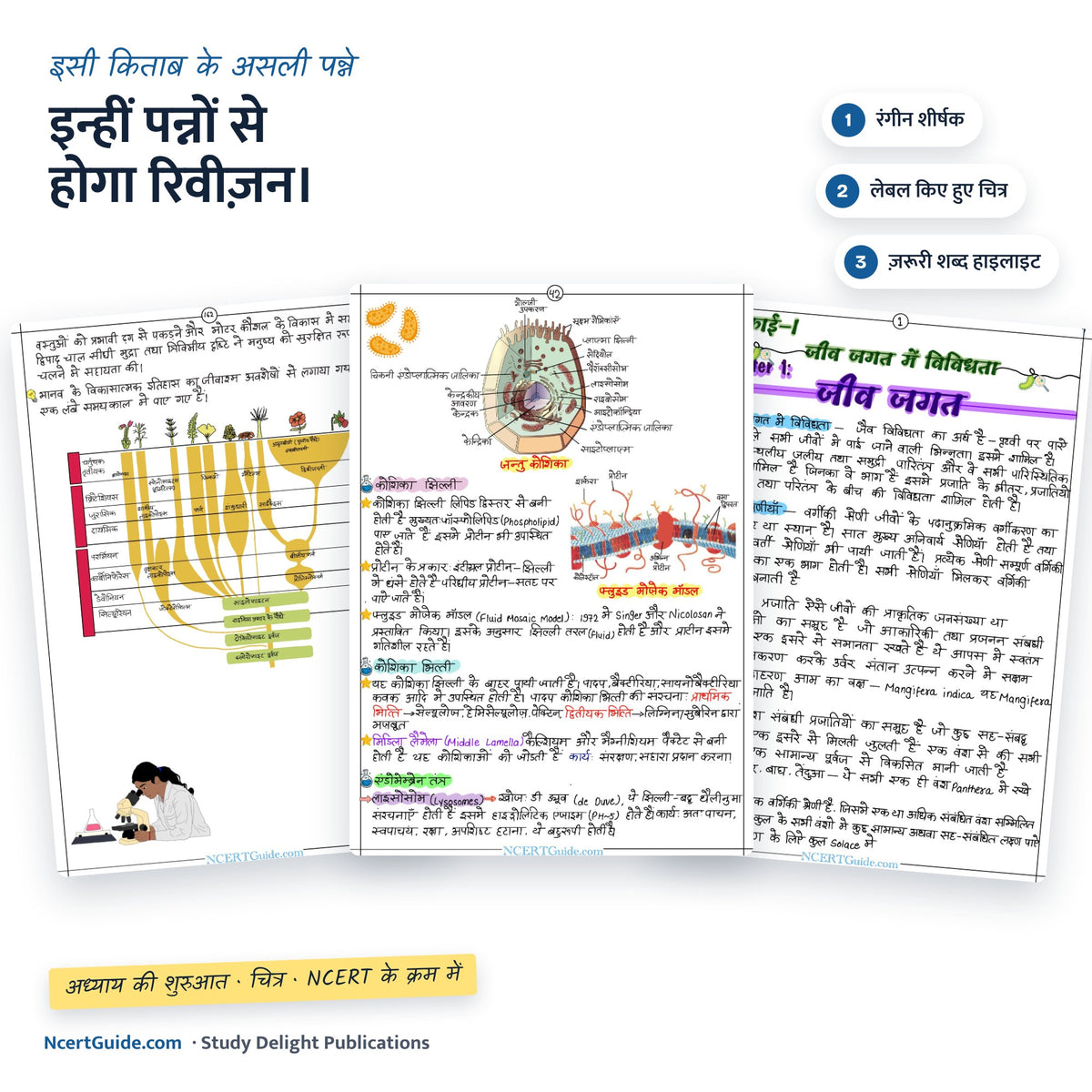 NEET Biology (Jeev Vigyaan) Short Notes – Hindi Medium – real inside pages