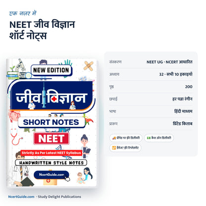 NEET Biology (Jeev Vigyaan) Short Notes – Hindi Medium – specifications
