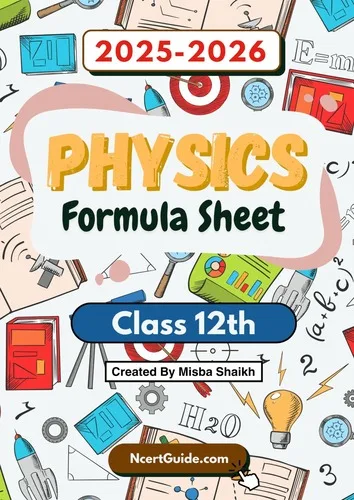 Class 12th Physics Formula Sheet 2025-26 | Digital eBook (PDF)