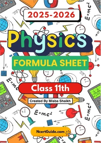 Class 11th Physics Formula Sheet 2025-26 | Digital eBook (PDF)
