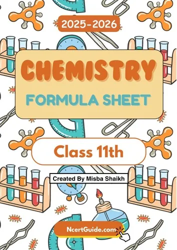 Class 11 Chemistry Formula Sheet 2025-26 | Digital eBook (PDF)