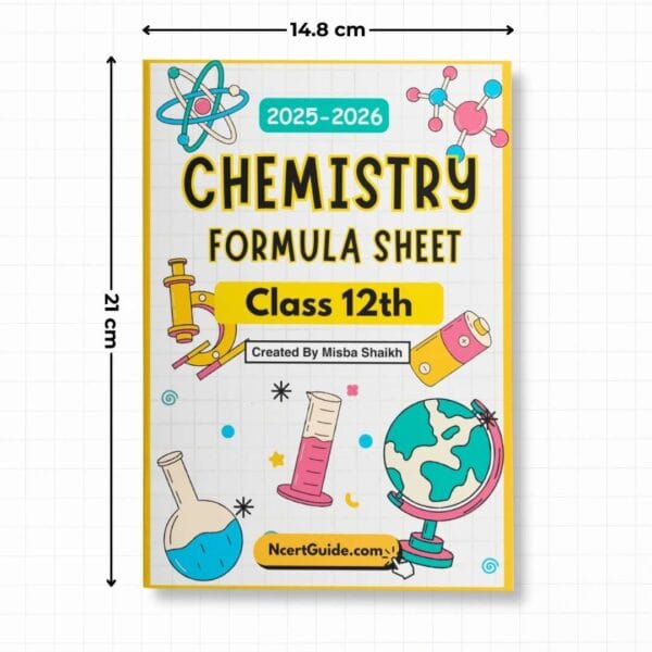 Class 12 Chemistry Formula Sheet 2025-26 | Printed Book
