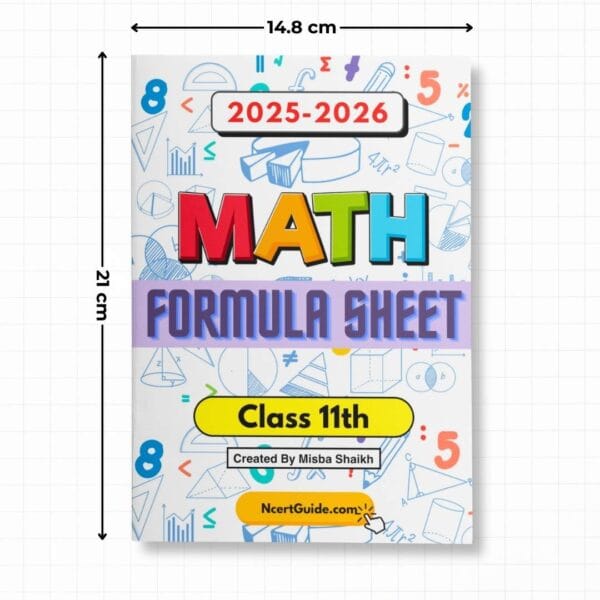 Class 11th Maths Formula Sheet 2025-26 | Printed Book