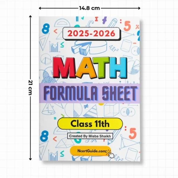 Class 11th Maths Formula Sheet 2025-26 | Printed Book