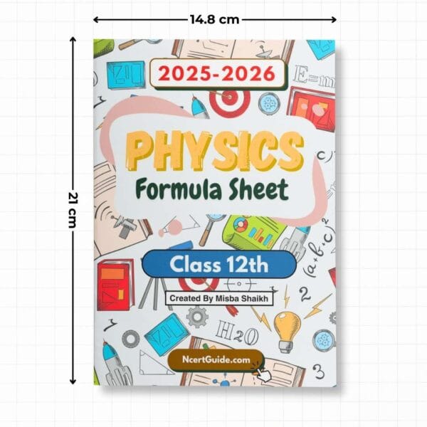 Class 12th Physics Formula Sheet 2025-26 | Printed Book