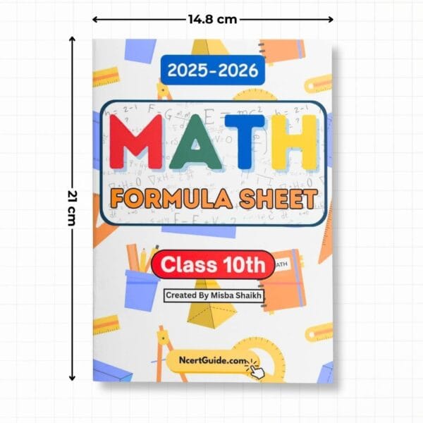 Class 10 Math Formula Sheet 2025-2026 | Printed Book