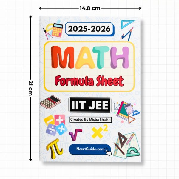 Class IIT JEE Maths Formula Sheet 2025-26 | Printed Book