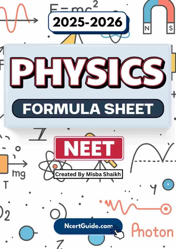 NEET Physics Formula Sheet 2025-26 | Digital eBook (PDF)